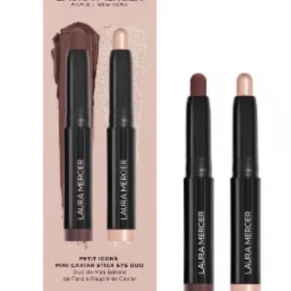 Laura Mercier Mini Caviar Stick Eye Duo - dark cacao and rose gold M206